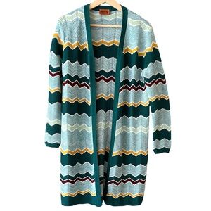 Missoni Chevron Open Front Cardigan Size Medium